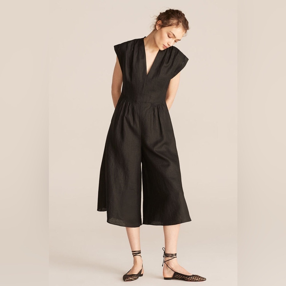 Rebecca Taylor Classic Black Linen Jumpsuit SOLDOUT